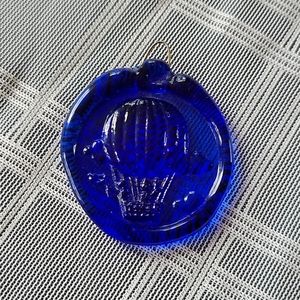 Cobalt Blue Glass Suncatcher Pendant- Air Ballon